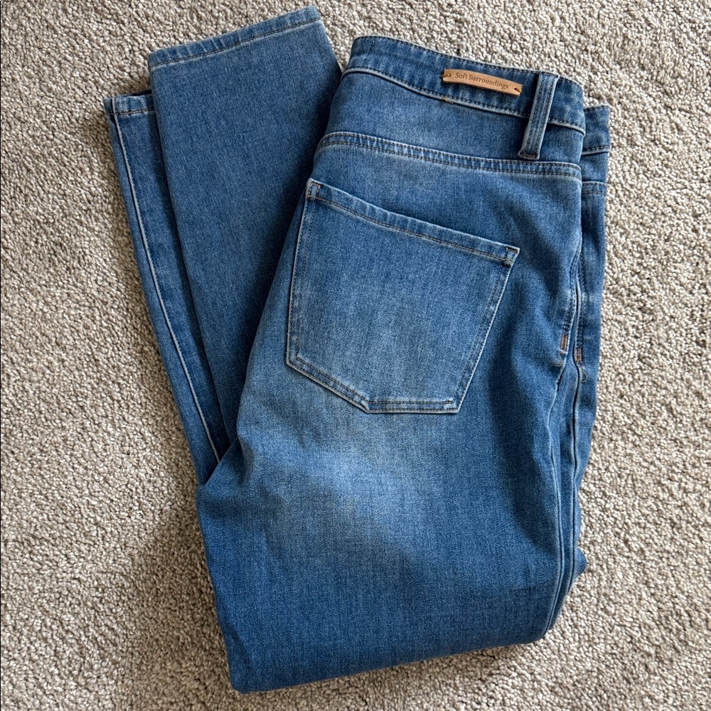 Soft Surroundings Classic Women's Blue Denim Jeans 8P